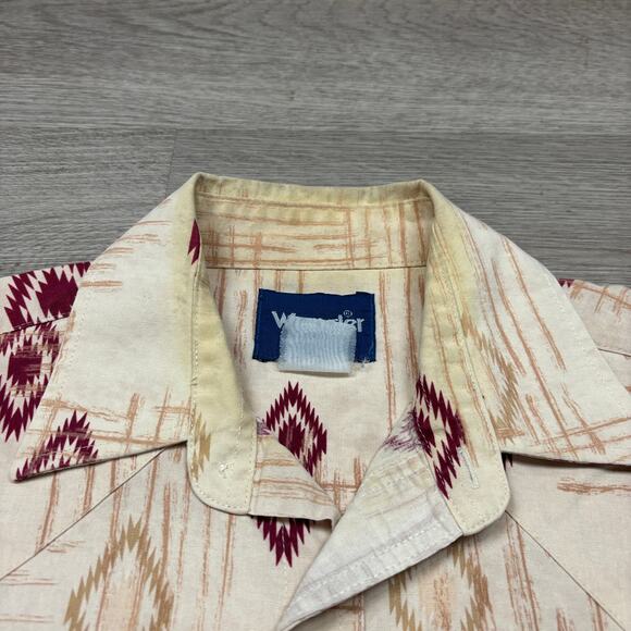 Vintage Wrangler Aztec Southwest Pearl Snap Button Up Shirt Men's XL - Picture 7 of 8